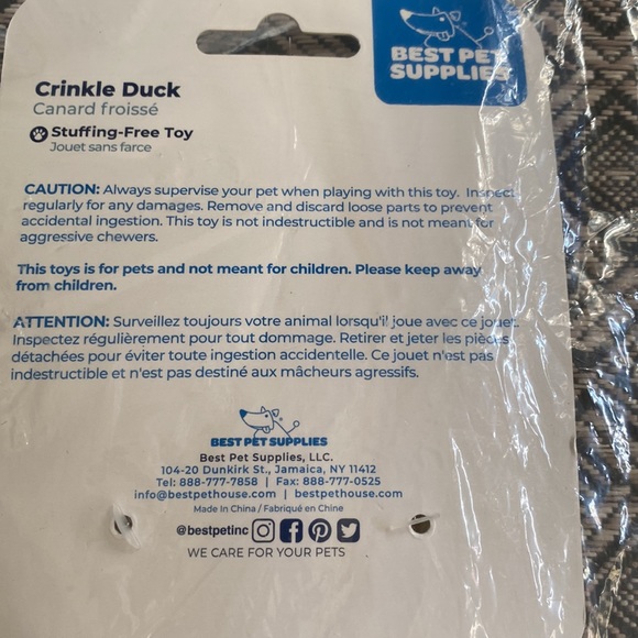 Crinkle Duck Stuffing  Free Pet Toy 💫⚡️💥 - Picture 5 of 6